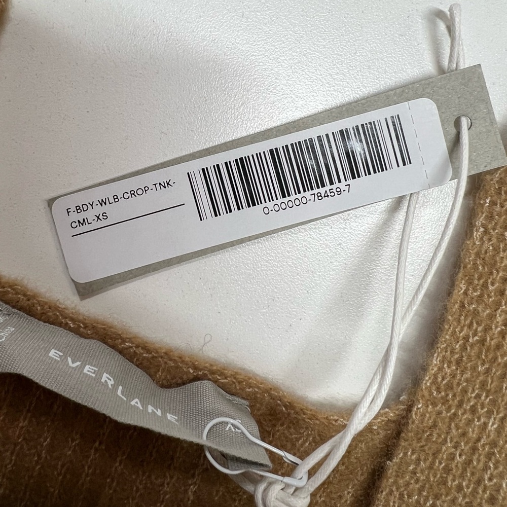 Everlane The Cozy Stretch Tank in Camel Crop Top Size XS New With Tags - Picture 5 of 13